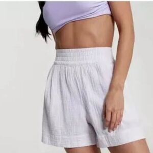 CALIA Women's Inverted Pleat‎ Pull on Short Lilac Mist Relaxed Size M NWT